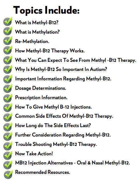Methyl B12 for autism topics